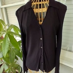 Blouse 🌅NWOT black button down blouse elegant